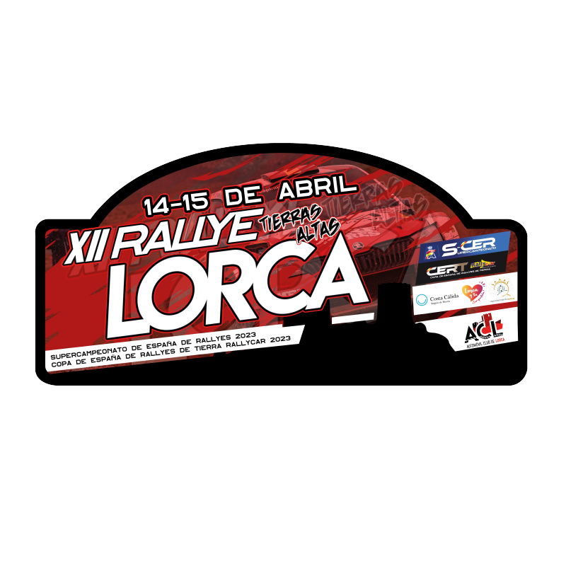 Placa XII Rallye Tierras Altas de Lorca