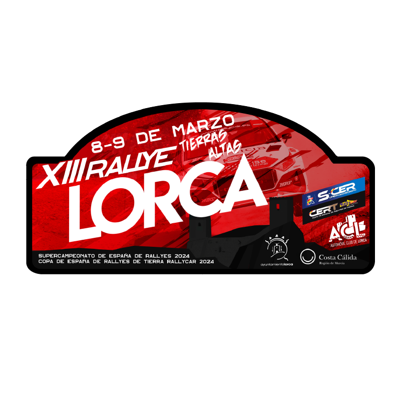 Placa XIII Rallye Tierras Altas de Lorca