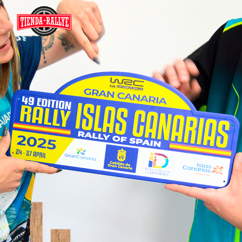 Placa ALUMINIO 49º RALLY ISLAS CANARIAS  CHAPA MATRICULA RIGIDA