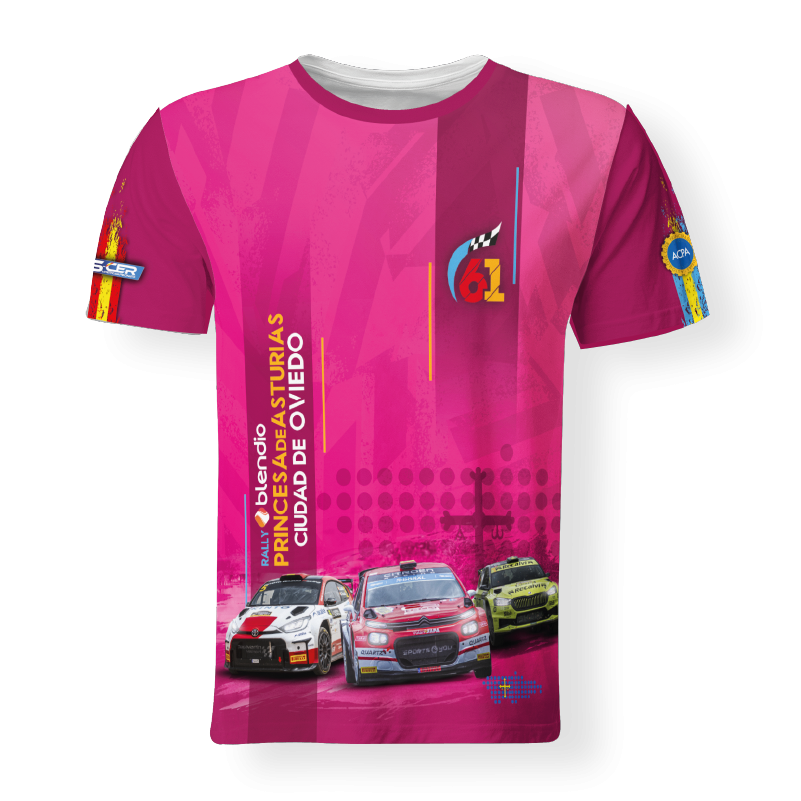 Camiseta 61º Rally Blendio Princesa de Asturias "ROSA" FULL PRINT