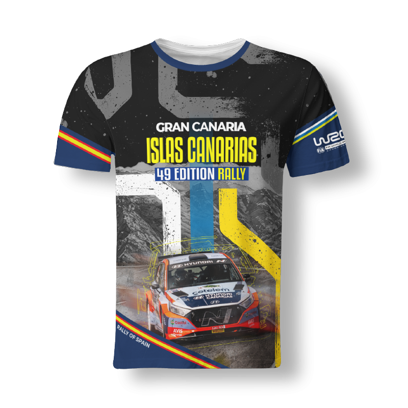 Camiseta 49º Rally Islas Canarias "negro"  FULL PRINT