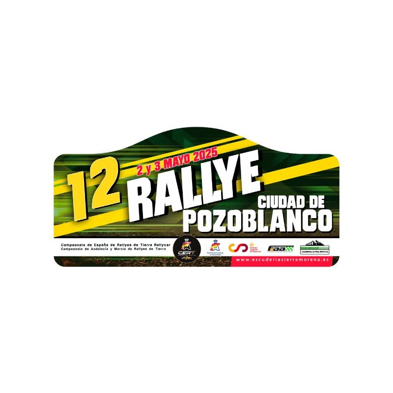Placa adhesivo 12 Rallye de Pozoblanco