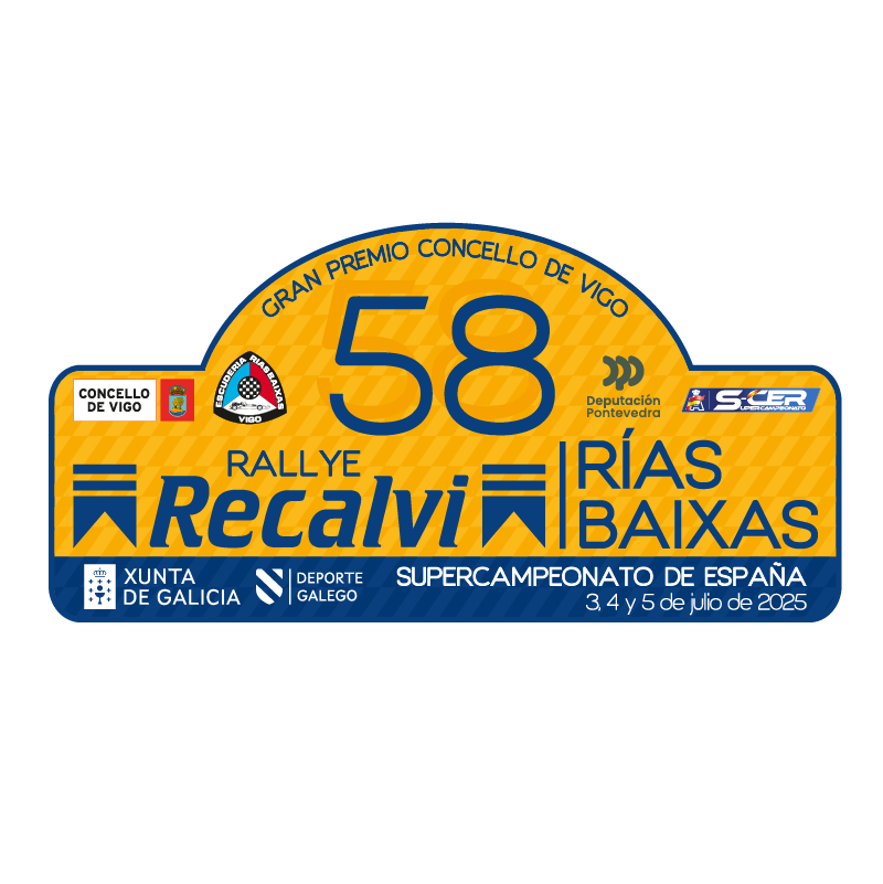 Placa adhesivo 58º Rallye Rías Baixas