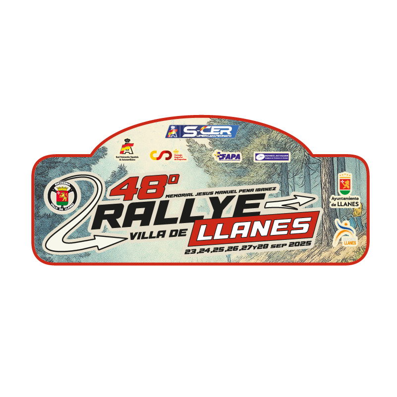 Placa adhesivo 48º Rallye Villa de Llanes